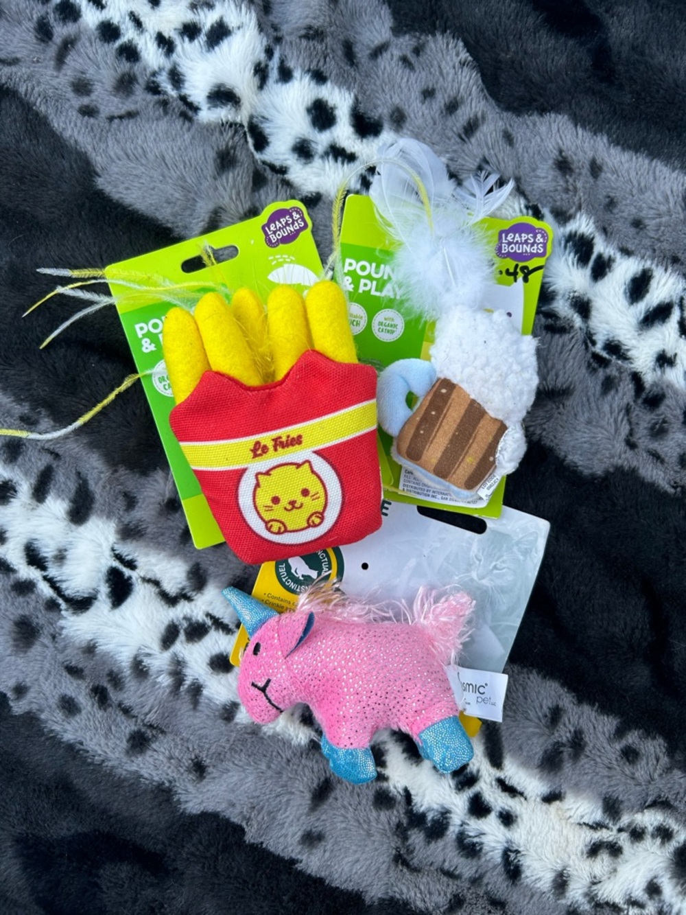 Cat Toy Bundle - Yellow, Red, Pink